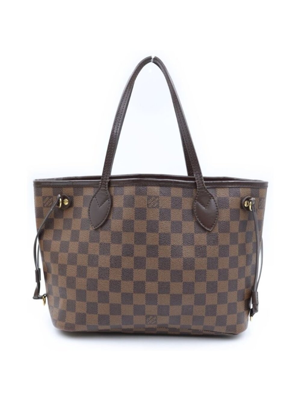Louis Vuitton Damier Neverfull PM Tote Leather Brown